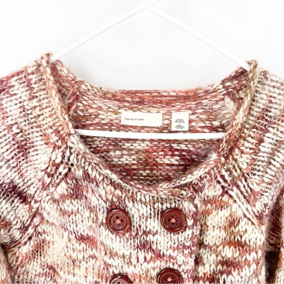 ✅ ANTHROPOLOGIE SLEEPING ON SNOW RUST/CREAM WOOL SWEATER/TOP SIZE SMALL - Picture 6 of 6